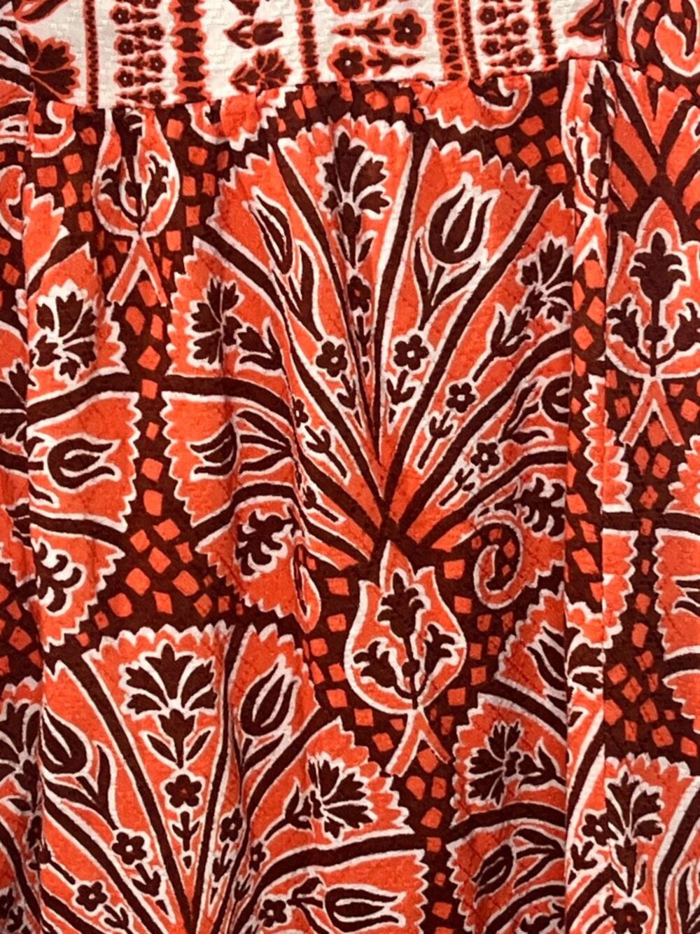 Knox Rose Dress XS Babydoll Boho Mini Rust Print - Picture 8 of 9
